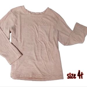 Cat & Jack Long Sleeve Red and White Striped Shirt size 4t